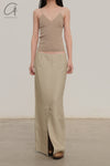 SWAYING/KNIT linen straight skirt SW23AW3B18 linen